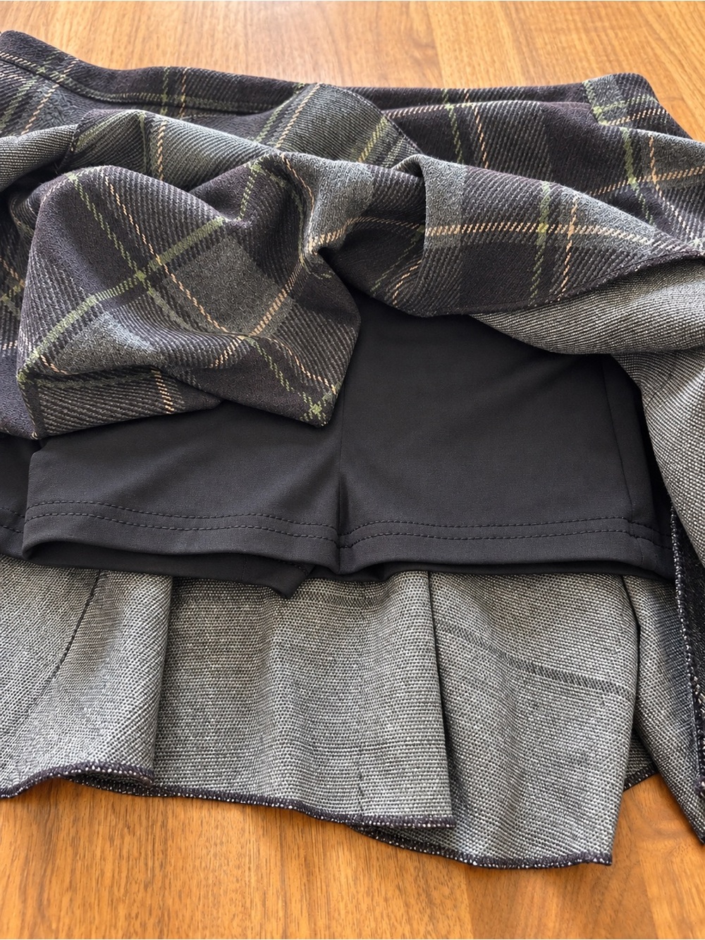 Brown Plaid Ruffle Mini Skirt - Picture 6 of 6